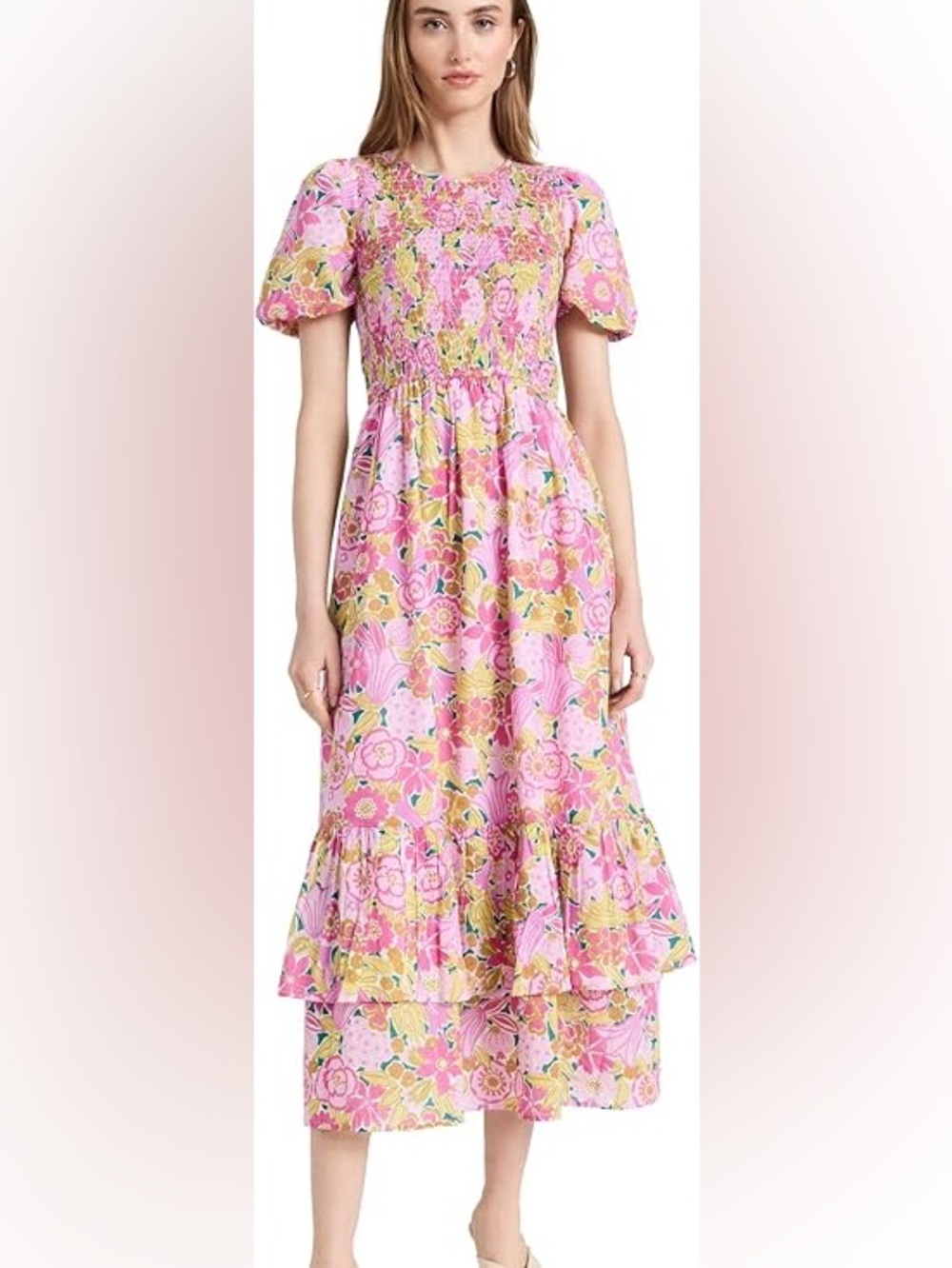Banjanan Women's Quant Dress pink floral size large